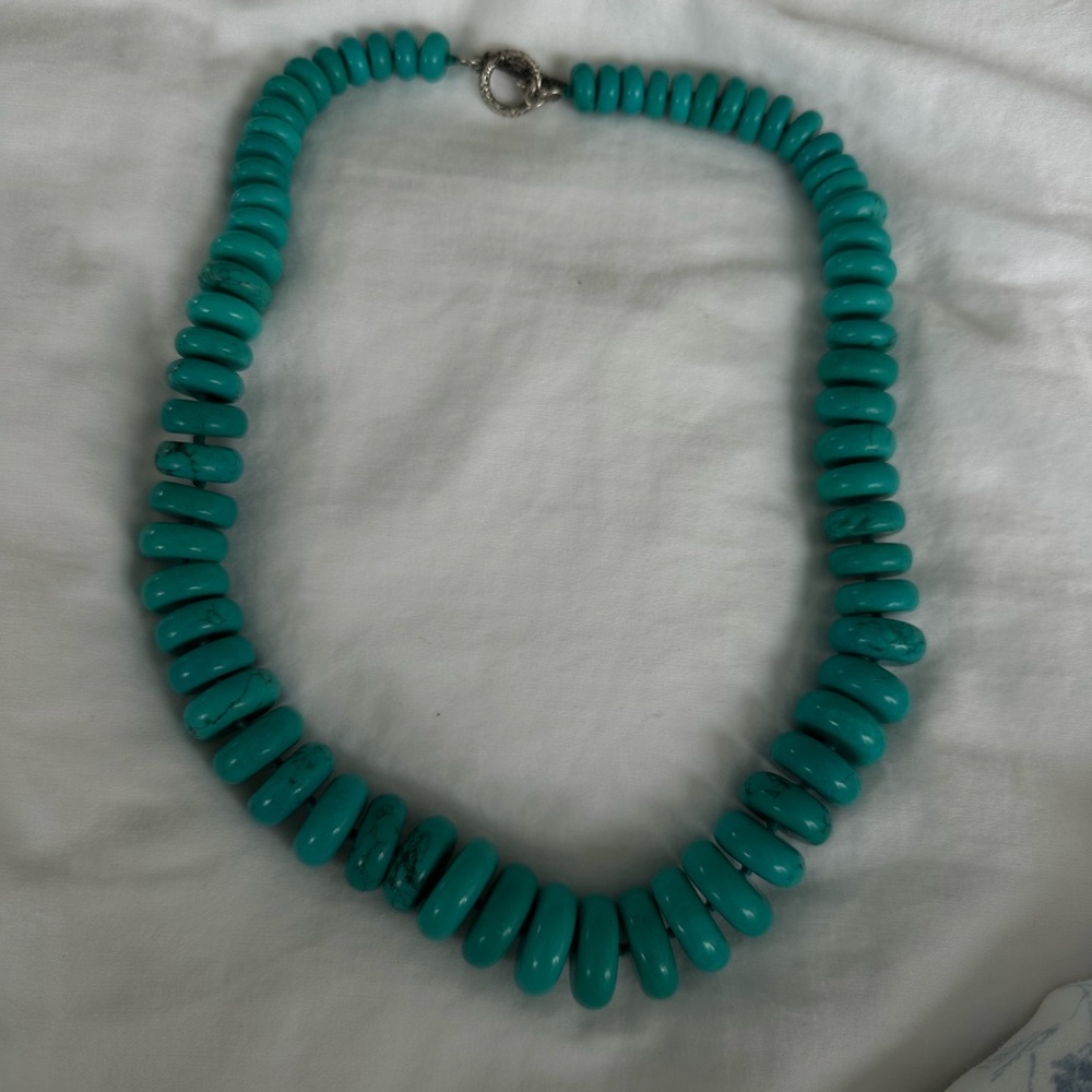 Turquoise Beaded Necklace EUC Statement Necklace - Picture 4 of 5